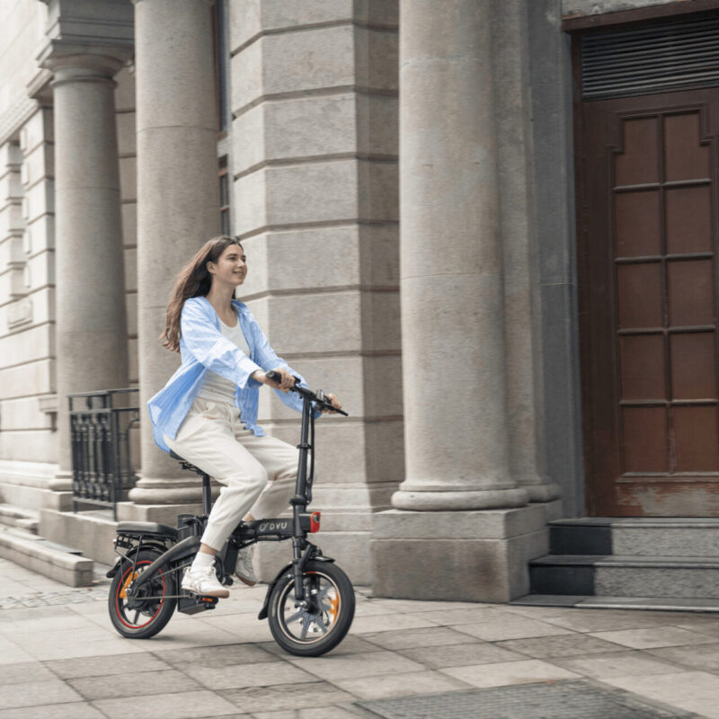 DYU A5 14 Inch Opvouwbare Elektrische Fiets 60km Diefstalbeveiliging 11