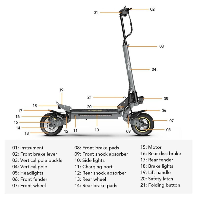 iENYRID S1 Elektrische Scooter 40km 700W Offroad 29 iENYRID S1 Elektrische Scooter 40km 700W Offroad 14